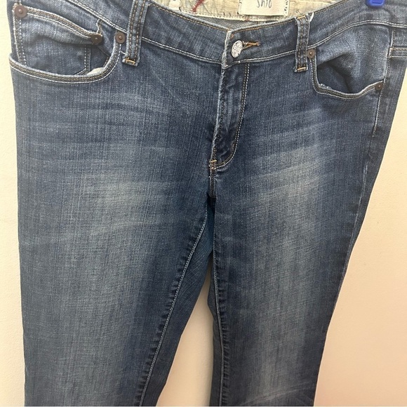 Shio Womens Cotton Whiskering Fading 5 Pocket Low Rise Bootcut Jeans Size 30 - Picture 7 of 13